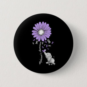 Elephant Heimerheimer's Awareness Month Heimerheim 6 Cm Round Badge