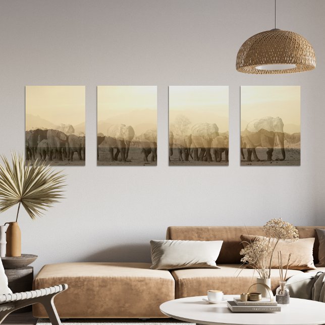 Elephant Herd at Sunset Print Set (Creator Uploaded)