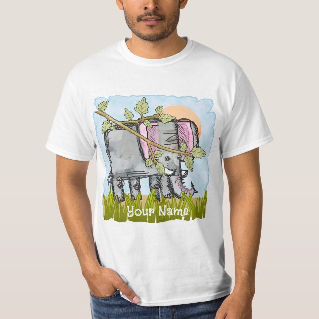 Elephant Hiding  T-Shirt (Front)