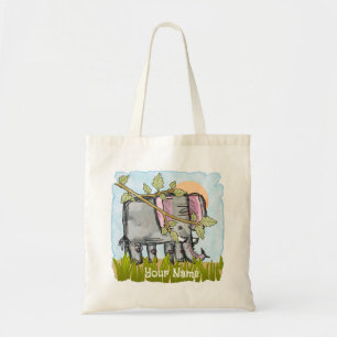 Elephant Hiding Tote Bag
