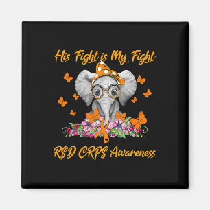 Elephant His Fight Is My Fight Rsd Crps Awareness Magnet