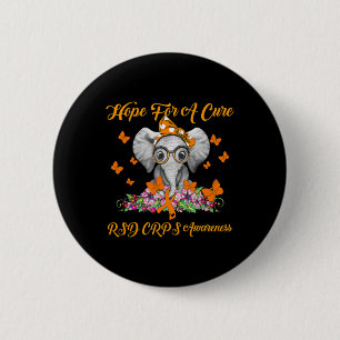 Elephant Hope For A Cure Rsd Crps Awareness 6 Cm Round Badge
