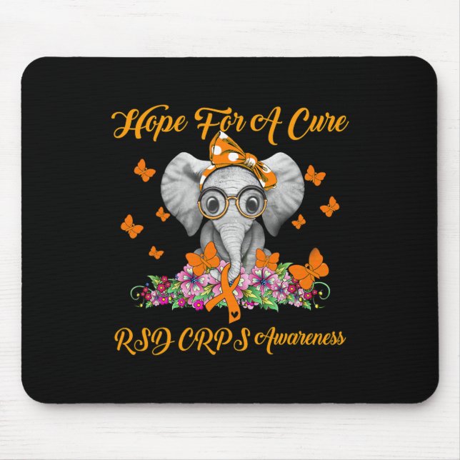Elephant Hope For A Cure Rsd Crps Awareness  Mouse Pad (Front)