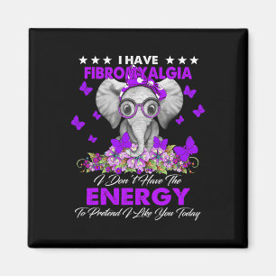 Elephant I Have Fibromyalgia Awareness Gifts Magnet