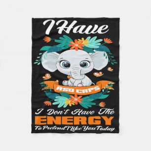 Elephant I Have Rsd Crps Awareness Fleece Blanket