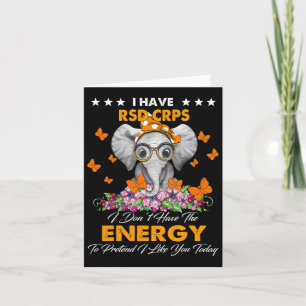 Elephant I Have Rsd Crps Awareness Gifts Card