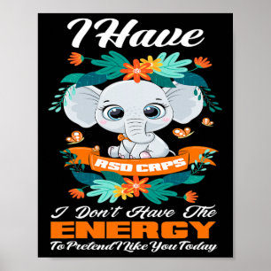 Elephant I Have Rsd Crps Awareness Poster