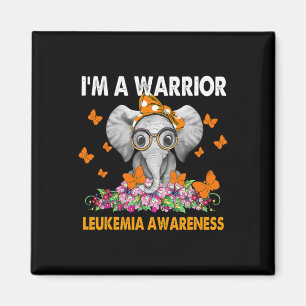 Elephant I’m A Warrior Leukaemia Awareness  Magnet
