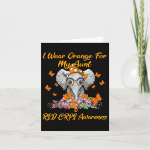 Elephant I Wear Orange For My Aunt Rsd Crps Awaren Card