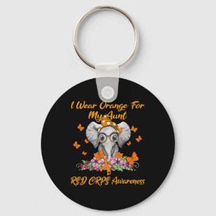 Elephant I Wear Orange For My Aunt RSD CRPS Awaren Key Ring