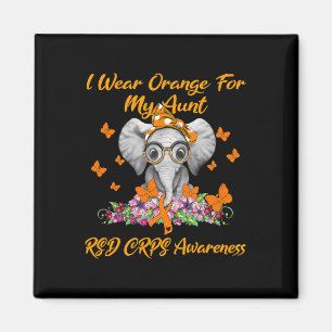 Elephant I Wear Orange For My Aunt Rsd Crps Awaren Magnet