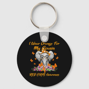 Elephant I Wear Orange For My Cousin Rsd Crps Awar Key Ring