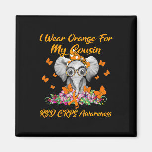 Elephant I Wear Orange For My Cousin RSD CRPS Awar Magnet