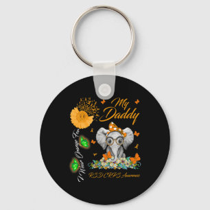 Elephant I Wear Orange For My Daddy Rsd Crps Aware Key Ring