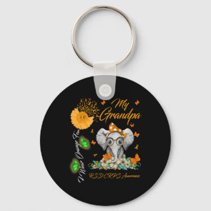 Elephant I Wear Orange For My Grandpa Rsd Crps Awa Key Ring