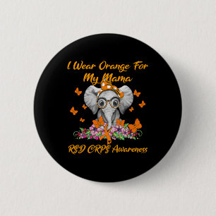 Elephant I Wear Orange For My Mama Rsd Crps Awaren 6 Cm Round Badge