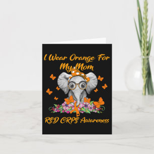Elephant I Wear Orange For My Mum Rsd Crps Awarene Card