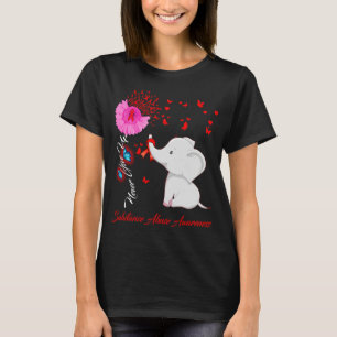 Elephant I Wear whileSubstance Abuse Awareness T-Shirt