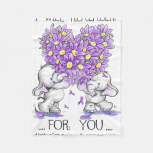 Elephant I Will Remember For You Flower Heimerheim Fleece Blanket