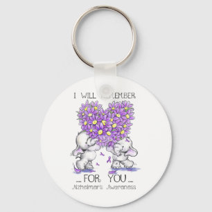 Elephant I Will Remember For You Flower Heimerheim Key Ring