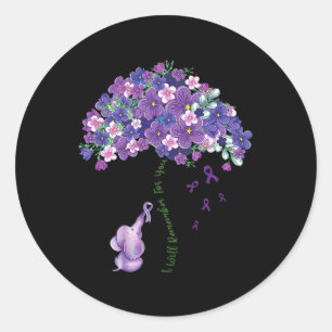 Elephant I Will Remember For You Heimerheimer Awar Classic Round Sticker