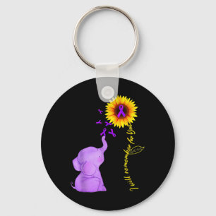 Elephant I Will Remember For You Sunflower Heimerh Key Ring