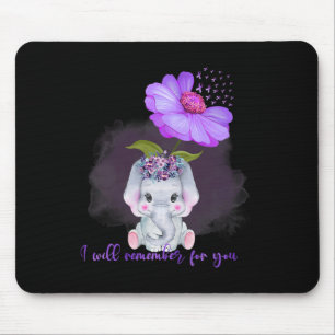 Elephant I Will Remember For You Sunflower Heimerh Mouse Pad