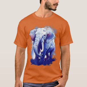 Elephant Illustration  African Elephant Animal Lov T-Shirt
