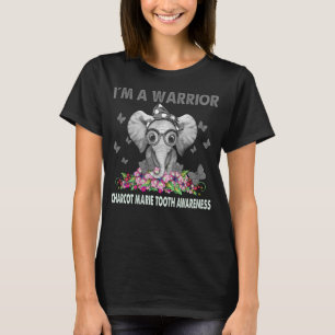 Elephant I'm A Warrior CHARCOT MARIE TOOTH  T-Shirt