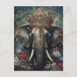 Elephant in a Crown Postcard