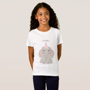 Elephant in Birthday Party Hat T-Shirt