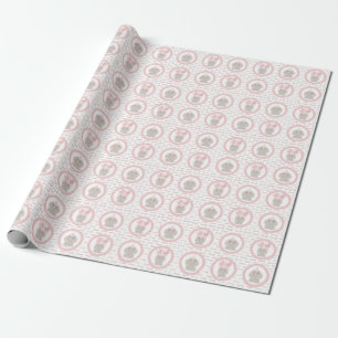 Elephant in Birthday Party Hat Wrapping Paper