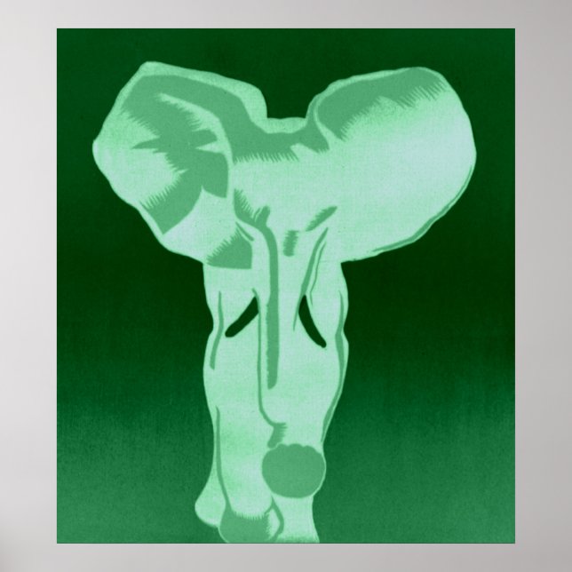 Elephant in green poster (Front)
