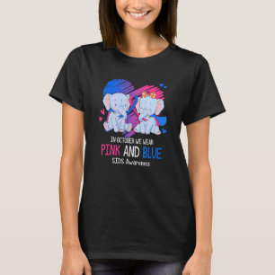 Elephant In October We Wear Pink And Blue Sids Awa T-Shirt