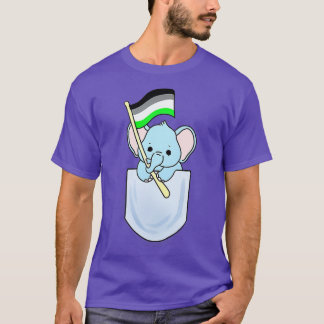 Elephant in Pocket Agender Pride  T-Shirt