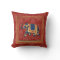 Elephant india cute red gold damask Pillow