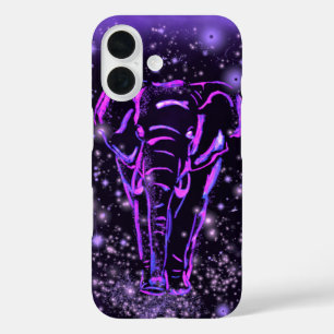 Elephant  iPhone Case In Purple Pink Night
