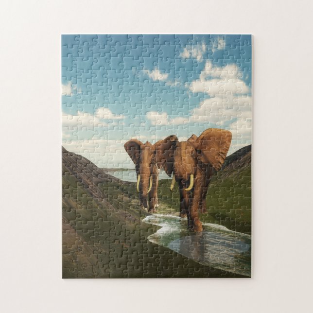 Elephant Jigsaw Puzzle (Vertical)