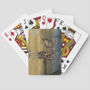 Elephant Jumps Over Giraffe Playing Cards