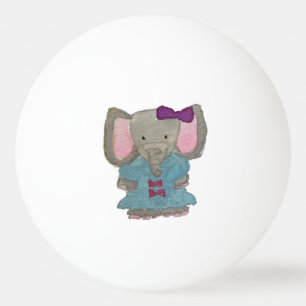 Elephant Jungle Friends Baby Animal Water Colour Ping Pong Ball