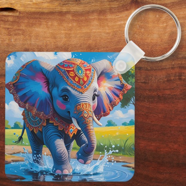 elephant key ring (Back)