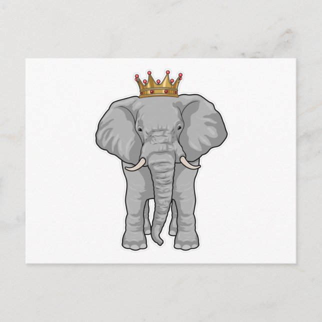 Elephant King Crown Postcard (Front)