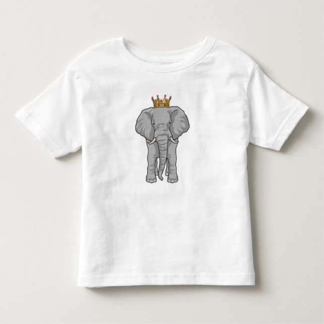 Elephant King Crown Toddler T-Shirt (Front)