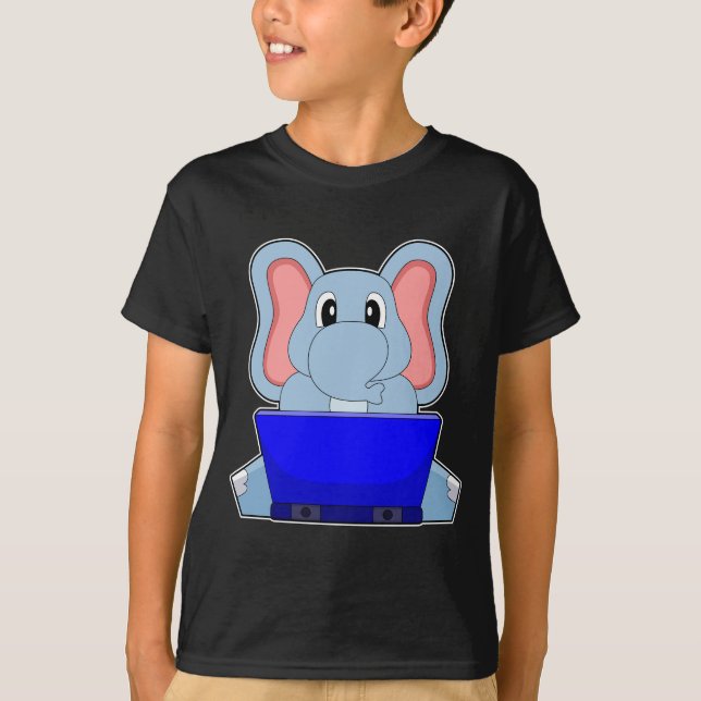 Elephant Laptop T-Shirt (Front)