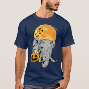 Elephant Lazy Halloween Costume Cool Animal Bats P T-Shirt