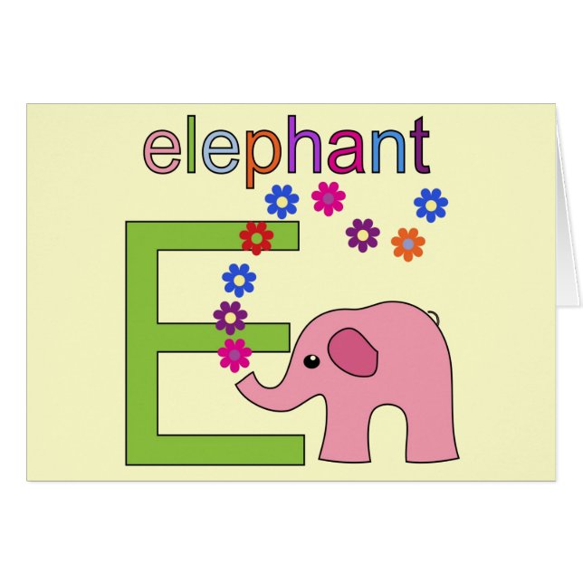 Elephant Letter E (Front Horizontal)