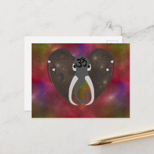 Elephant Listening to the Cosmos Postcard