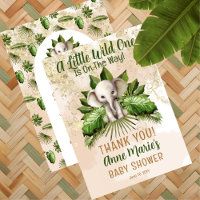Elephant Little Wild One Is On The Way Baby Shower