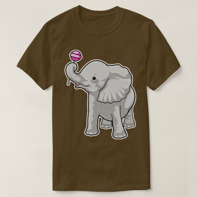 Elephant Lollipop T-Shirt (Design Front)