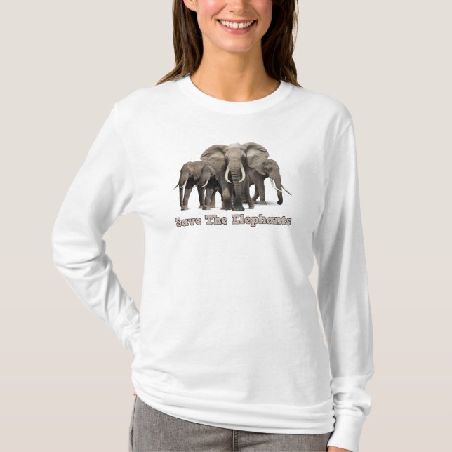 Elephant Long Sleeve T-Shirt (Front)